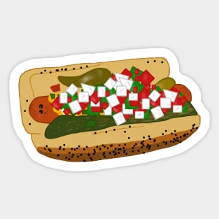 Happy Chicago Dog Sticker